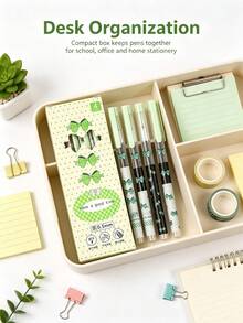4pcs Mori Style Bow Neutral Pens, 0.5mm Black Ink, Back To School Student Classroom Note-Taking, Problem Solving Writing, Office Daily Record, Journaling, Memo Marking, Stationery Gift - A - View 6