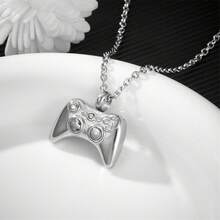 1pc Stainless Steel Cremation Pendant Necklace, Ashes Urn Necklace, Used To Hold Ashes, Hair, Memorial Pendant For Loved Ones - Silver - View 7