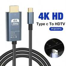 4K 30Hz USB-C To Adapter Cable, Compatible With Laptop, PC, Phone, TV, Monitor, Projector, Tablet - View 2