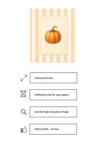 1pc Frameless Striped Pumpkin Fall Kitchen Bar Cart Wall Art Dorm Gift - Multi-color - View 7