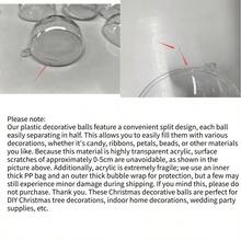 10pcs Clear Plastic Fillable Ornaments, Transparent DIY Craft Balls, Clear DIY Christmas Decorations, 5 Different Sizes, Suitable For Weddings, Parties, Home Decor, Christmas - Transparent - View 10