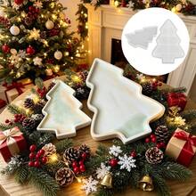 SILIKE LUFEI 2pcs Resin Silicone Mold Christmas Tree Tray Set, Large And Small Sizes, Suitable For Making Epoxy Resin, Plaster, Candle, Aromatherapy Products, Home Decor Display Silicone Mold - Silicone Mold - View 3