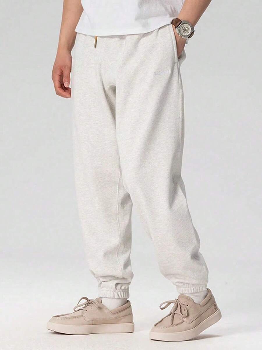 Timberland New Minimalist Versatile Casual Men's Outdoor Running Sports Pants With Cuffed Hem - Light Beige - View 1