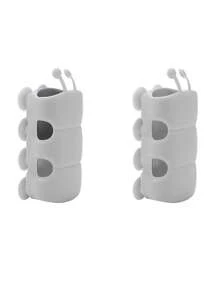 2pcs Universal No-Drill Removable Mounting Stand Shower Head Holder For CATERPILLAR Suction Cup Hanging Shower Head Base Bracket, Shower Accessory - Multicolor - View 10