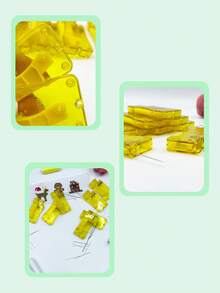 Automatic Threading Needle Threader For Home Use, Transparent Yellow Spring Structure Fast Threading, Size 3.5*7.2cm, Effortless Operation, Suitable For Hand Sewing Needles, Cross Stitch, Fabric DIY, Sewing Accessories For Elderly Home Mending - Threading Device for the Blind - View 9