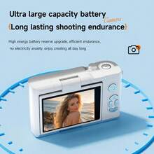 Digital Camera,Autofocus 4K Vlogging Camera For  With SD Card,64MP Portable Compact Point And Shoot Digital Camera For Teens Adult Beginner With 16X Zoom,Anti-Shake,2 Batteries (White) - View 7