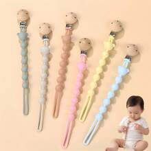 1pc Bear Shaped Pacifier Clip, Children's Gift, Anti-Drop Strap, Essential For Newborn Baby Girls, Baby Shower Gift, Beautiful Design - Multicolor - View 3