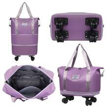 Rolling Travel Bags - Baby Blue - View 3