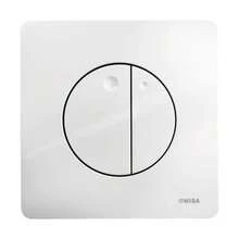 WISA Flush Plate GAIA White Dual Push Plate for Quadro Toilet - - B - Übersicht 3