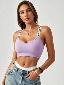 Runway Rest 3pcs Bra Olahraga dengan Tali Huruf untuk Wanita, Cocok untuk Yoga, Lari, dan Olahraga - MultiWarna - View 5