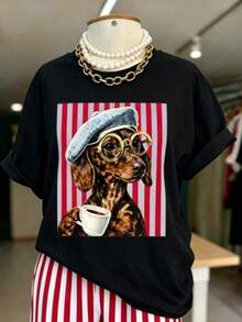 Women T-Shirts - Black - View 7