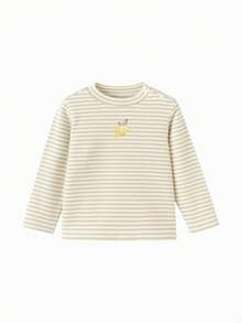 Balabala Mock Neck Long‑Sleeve Baby Tee Soft Base Top For Toddlers Autumn - White Coffee Color - View 4