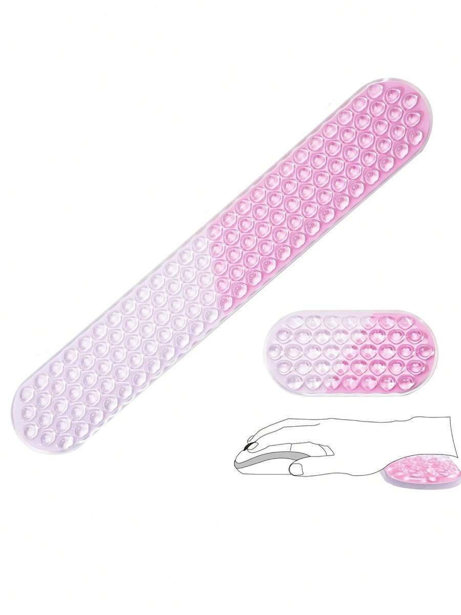 Gel Gradient Mouse Wrist Rest, Lovely Wrist Support And Arm Support, Mouse Rest And Typing To Relieve Pain, Suitable For Desktop Office/Computer/Notebook Computer/Game Waterproof And Non-Slip Crystal Keyboard Pad - View 1