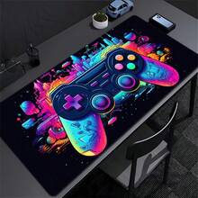 1pc Gaming Button Gaming Mouse Pad - Extended Keyboard Mouse Pad, Large Computer Laptop Gaming Mouse Pad, Large Desk Mat, Non-Slip Rubber Base Mouse Pad - View 7