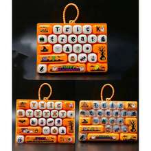 1 Peça Brinquedo de Teclado Grade de 26 Teclas para Alívio de Estresse de Halloween, Chaveiro Portátil de Encanto de Bolsa, Presente de Halloween, Presente Perfeito, Envio Aleatório - Multicolorido - Visão 1