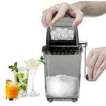 Manual Ice Crusher, Portable Hand-Crank Ice Shaver Machine For Home Kitchen To Make Drinks - Grey - View 1