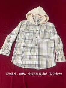女士春秋季格子连帽轻薄外套休闲款 - 彩色 - 查看 4
