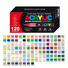 288/168/120/72/60/48/36/12pcs Liquid Acrylic Marker Set, Multicolor Soft Tip Watercolor Pens, Drawing, Art, Anime, Fine Art Supplies, Office Stationery, Markers, Outline Pens, Halloween, Christmas, Birthday Gifts - Direct-liquid Acrylic Marker (upgraded Version) - View 18