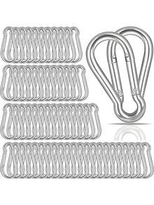 Multi-Pack Compression Spring Clips, Connecting Rings, Carabiner-Style Safety Clips, Anti-Fall Sunshade Net Hooks, Hanging Hooks Accessories, Laundry Hooks, Storage Hooks, Keychains (Non-Professional Safety Clips) - Multicolor - View 9