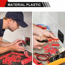 Kit de 20 piezas de espaciadores para tomacorrientes eléctricos, cuñas rojas duraderas para extensor de caja eléctrica, para arreglar tomacorrientes y enchufes de pared sueltos, inestables, hundidos y desalineados, herrajes de instalación segura de enchufes para proyectos de reparación eléctrica del hogar y mantenimiento de cableado DIY - Multicolor - Ver 6