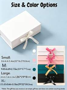1pc Personalized Magnetic Ribbon Gift Box, Customized Magnetic Gift Box With Lid For Groomsmen Proposal, Wedding, Bridesmaid, Anniversary And Bride Gift, Unique Gift - Multicolor - View 8