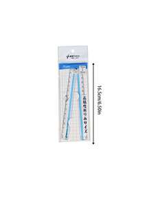 1/4pcs Multi-Color Angle Folding Ruler, Office & Study Drawing Ruler, Straight Ruler For Exams, Back To School Gift, Random Color - Multicolor - View 6