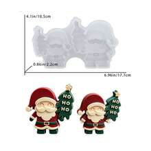 1PC Santa Claus Figurine Silicone Mold, Christmas Decoration Figurine Plaster Resin Epoxy Mold, Aromatherapy Candle Mold, Holiday Atmosphere Decoration Making Mold, Suitable For Handmade Crafts, Reusable - Santa Claus Mold - View 7