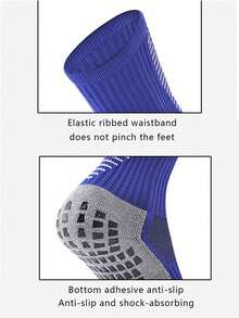 1 Pair Professional Anti-Slip Sports Socks, Mid-Calf Soccer Socks For Boys And Girls Aged 10-18, Suitable For Outdoor Sports - Multicolor - View 6