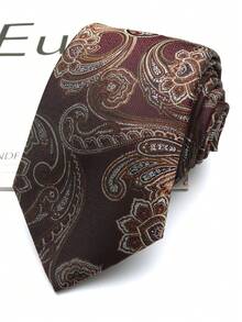 1pc Paisley Pattern Unisex Hand-Tied Necktie, Suitable For Casual, Streetwear, Daily, Party, Gift - Multicolor - View 17