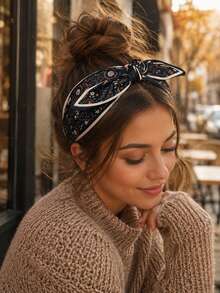 1/2pcs FallNewWomenWideHeadbandPaisleyPatternWomenHairAccessoryDailyCommutePartyFallWomenAccessoryHalloweenAccessoryHolidayPartyGiftgifts For Women - Multicolor - View 2