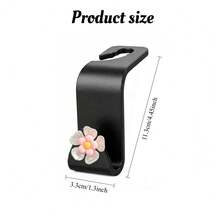 2pcs Double Layer Petal Small Hooks Car Seat Hidden Backrest Hooks Multi-Functional Creative Car Hooks - A - View 6