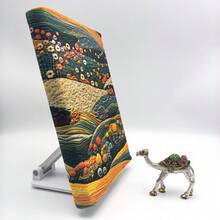 1 buah Sampul Buku Kain Motif Bunga Buatan Tangan, Hadiah untuk Pecinta Perencana/Jurnal, Sarung Buku Kain Tebal - A5 - View 11