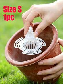 5pcs Flower Pot Bottom Filter Mesh, Durable Plastic Cone-Shaped Root Protector, Cage Structure Prevents Root Rot And Enhances Drainage, Suitable For Indoor And Outdoor Flower Pots, Indoor Gardening Accessories - New Arrival - View 10