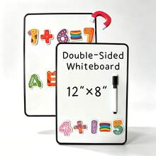 Magnetic Dry Erase Whiteboard Set With Animal Letter Magnets, Reusable Drawing Board, Water-Based Markers, 3 Random Combinations, Suitable For Home Creativity And Early Literacy Practice - Multicolor - View 9