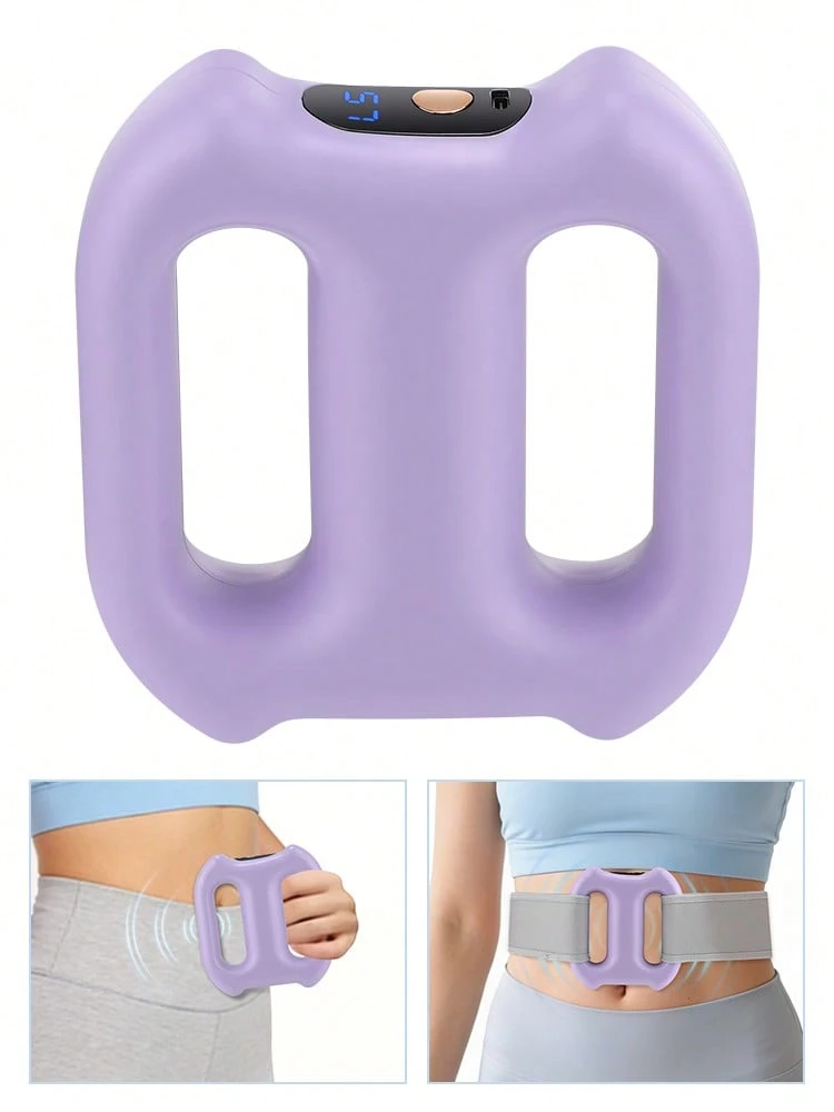 Hailicare 5-Level Intensity 3-Mode Vibrating Massage Gun, 15-Min Timer, Rechargeable Handheld Muscle Massager With Strap, Purple