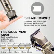 1 buah Alat Cukur Rambut Elektrik, Set 2 Buah Multifungsi untuk Mengukir Rambut dengan Minyak, Alat Cukur Rambut Salon Isi Ulang USB & Set Mesin - View 8