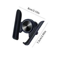 Gravity Support Car Phone Holder, Adhesive & Air Vent Dual-Use Mount, Gravity Auto-Locking, Easy Operation, Compatible With Different Phone Sizes, Practical Car Navigation Accessory - Solid Black Angel Stand - View 3