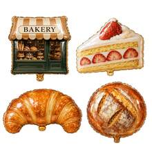 Large Cake Bread Croissant European Bread Shaped Aluminum Foil Balloon Suitable For Birthday Party Wedding Decoration But Party New Year Decoration - Multicolor - View 3