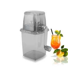 Manual Ice Crusher, Portable Hand-Crank Ice Shaver Machine For Home Kitchen To Make Drinks - Grey - View 5