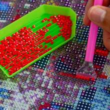 6 Buah Baki Penyortir Manik-Manik Lukisan Berlian Plastik Aneka Warna, Kotak Penyimpanan Perhiasan Kerajinan dengan Desain Mudah Dituang, Perlengkapan dan Alat Seni Berlian DIY, Pengatur Praktis untuk Manik-Manik Lukisan Berlian, Perhiasan, Rhinestone Kerajinan, Hadiah Luar Biasa untuk Para Penggemar - A - View 4