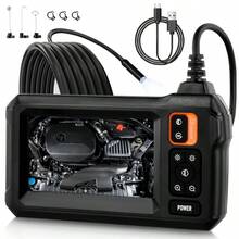 Borescope, Endoscope Camera With Light, 1080P HD Inspection Camera, Borescope Camera With Light, IP67 Waterproof Camera, 16.5ft Flexible Endoscope Camera, Gadgets For Men (4.3") - View 1