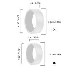 7入組智慧戒指矽膠保護套，相容 Oura Ring Gen 3 / Gen 4 與 Galaxy Ring，柔軟防刮戒指套，螢光配件 - 查看 6