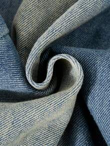 Quần jean denim ống đứng dáng rộng phong cách thời trang casual cho bé gái - Màu xanh lam - Xem 8