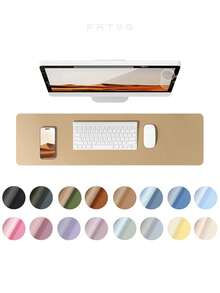 1pc PU Leather Mouse Pad Laptop Pad Desk Mat, Waterproof Easy To Clean Keyboard Pad Desktop Mat Mouse Pad - View 105