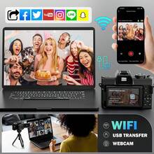 NBD 4800万像素4K数码相机，3.0英寸翻转屏，适合Vlog拍摄，广角镜头和16倍数码变焦，内置闪光灯，自拍和夜景模式，多镜头套装和外置麦克风，非常适合初学者（包含32GB SD卡+2块电池） - 查看 10