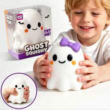 1 buah Mainan Squishy Hantu Raksasa yang Seru dan Gila, Set Pita Putih & Ungu Ekstra Besar, Mainan Penghilang Stres, Squishy yang Renyah - MultiWarna - View 6