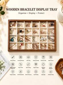 Luxury Black Walnut Jewelry Tray, Jewelry Storage & Display Tray, Drawer-Style Jewelry Tray, Stackable Jewelry Storage Tray, Multi-Functional Jewelry Display Tray - Black Walnut Tray - View 5