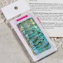 10pcs/Set Abalone Shell Nail Foil Transfer Stickers, Marble Pearl Shell Nail Decals, Blue-Green Swirl Pattern Nail Foil, DIY Nail Art Decoration Accessories - Multicolor - View 11