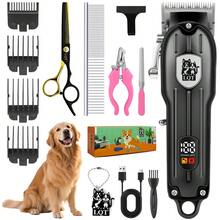 LQT Professional Electric Pet Hair Clippers, USB Rechargeable Trimmer With Digital Display, Powerful Motor Wireless Dog Grooming Set, Low Noise Thick Hair Trimming Tool, Professional Pet Grooming Kit Suitable For Cats And Dogs - View 3
