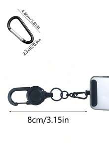3pcs/Set Multitool Phone Lanyard With Lock Buckle Anti-Theft Anti-Loss Heavy Duty Retractable Keychain Suitable For Outdoor Travel Hiking Outdoor Hiking Thickened Backpack Wire Rope Expansion Buckle Camping Travel Essentials Bag Carabiner Keychain - Multicolor - View 5